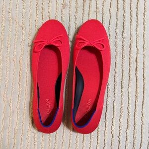 Rothy's Glamour Red Ballet Flats Size 9